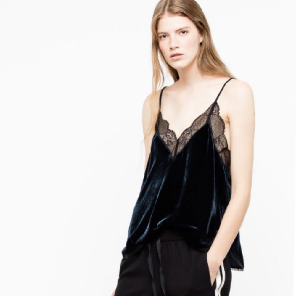 NEW! Velour & Silk Camisole by Zadig & Voltaire